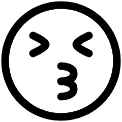 Smiley Emoji Kiss Nervous Icon from Plump Line Set