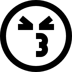 Smiley Emoji Kiss Nervous Icon from Sharp Line Set