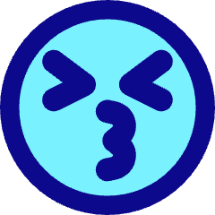 Smiley Emoji Kiss Nervous Icon from Core Pop Set