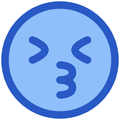 Smiley Emoji Kiss Nervous Icon from Plump Duo Set