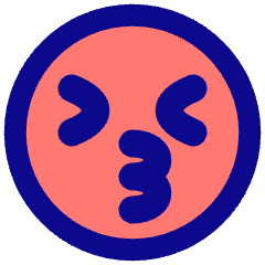 Smiley Emoji Kiss Nervous Icon from Plump Pop Set