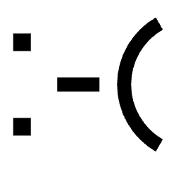 Smiley Emoticon Sad Icon from Sharp Line Set
