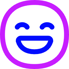 Smiley Excited Icon from Flex Neon Set