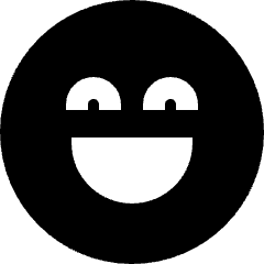 Smiley Excited Icon from Sharp Solid Set