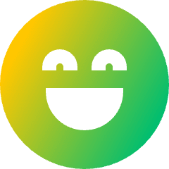 Smiley Excited Icon from Sharp Gradient Set