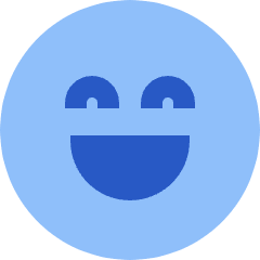 Smiley Excited Icon from Sharp Flat Set