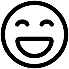 Smiley Excited Icon from Plump Line Set