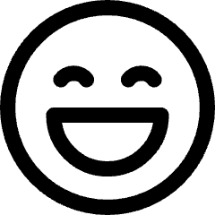 Smiley Excited Icon from Core Line Set