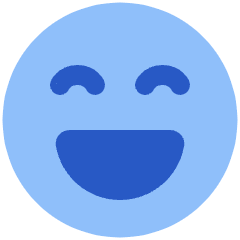 Smiley Excited Icon from Plump Flat Set