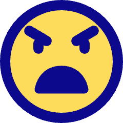 Smiley Extremely Dissatisfied Icon from Plump Pop Set