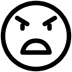 Smiley Extremely Dissatisfied Icon from Plump Line Set