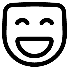 Smiley Face Laugh Icon from Plump Line Set
