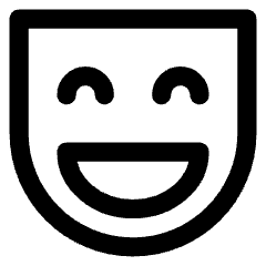 Smiley Face Laugh Icon from Core Line Set