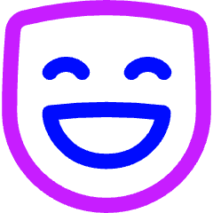 Smiley Face Laugh Icon from Flex Neon Set
