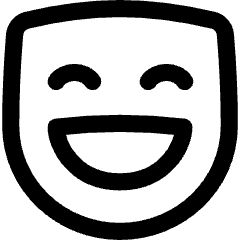 Smiley Face Laugh Icon from Flex Line Set