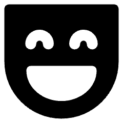 Smiley Face Laugh Icon from Core Solid Set