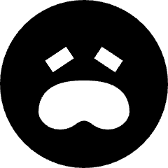 Smiley Frustrated Icon from Sharp Solid Set