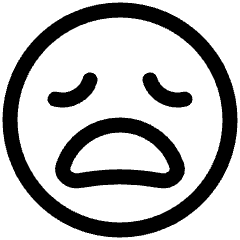 Smiley Frustrated Icon from Plump Line Set