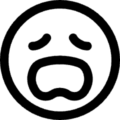 Smiley Frustrated Icon from Core Line Set