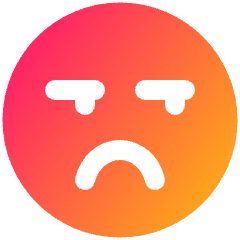 Smiley Grumpy Icon from Plump Gradient Set