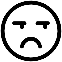 Smiley Grumpy Icon from Plump Line Set