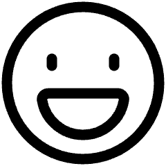 Smiley Happy Icon from Plump Line Set