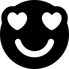 Smiley In Love Icon from Core Solid Set