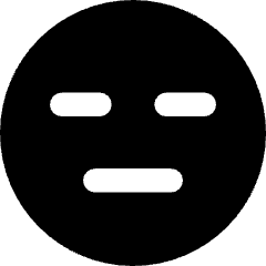 Smiley Indiferent Icon from Core Solid Set