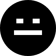 Smiley Indiferent Icon from Sharp Solid Set
