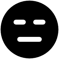 Smiley Indiferent Icon from Plump Solid Set