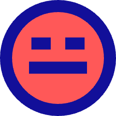 Smiley Indiferent Icon from Sharp Pop Set