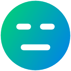 Smiley Indiferent Icon from Plump Gradient Set