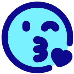 Smiley Kiss And Wink Icon from Plump Pop Set