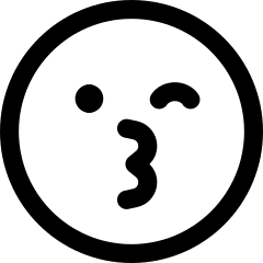 Smiley Kiss And Wink Icon from Core Line Set