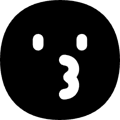 Smiley Kiss Icon from Flex Solid Set