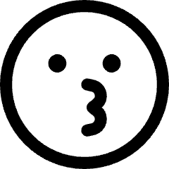 Smiley Kiss Icon from Core Line Set