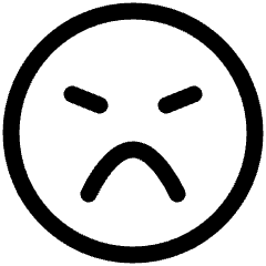 Smiley Mad Icon from Plump Line Set