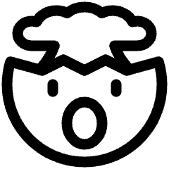 Smiley Mind Blown Icon from Plump Line Set