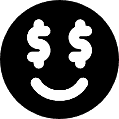 Smiley Rich Icon from Core Solid Set