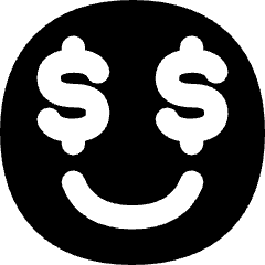 Smiley Rich Icon from Flex Solid Set