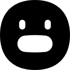 Smiley Scared Icon from Flex Solid Set