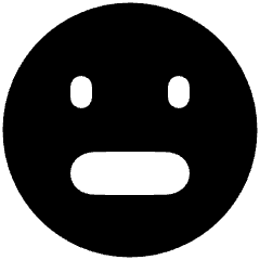 Smiley Scared Icon from Plump Solid Set