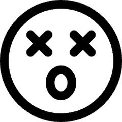 Smiley Shocked Icon from Core Line Set