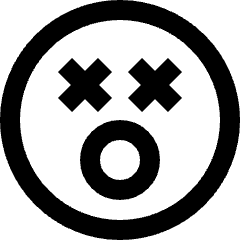 Smiley Shocked Icon from Sharp Line Set