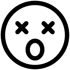 Smiley Shocked Icon from Plump Line Set