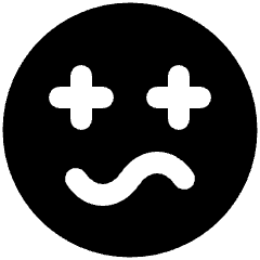 Smiley Sick Icon from Plump Solid Set