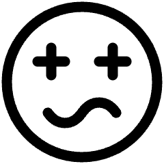 Smiley Sick Icon from Plump Line Set