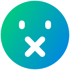 Smiley Silent Icon from Plump Gradient Set