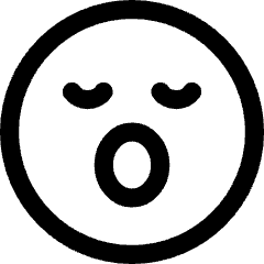 Smiley Sleepy Icon from Core Line Set