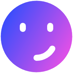 Smiley Smirk Icon from Plump Gradient Set